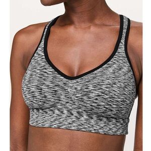 Lululemon Speed Up Bra in Spaced Out Space Dye Black White